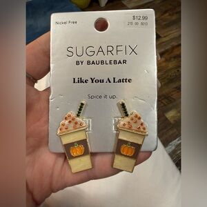 SUGARFIX by BaubleBar Like You A Latte Earrings NWT